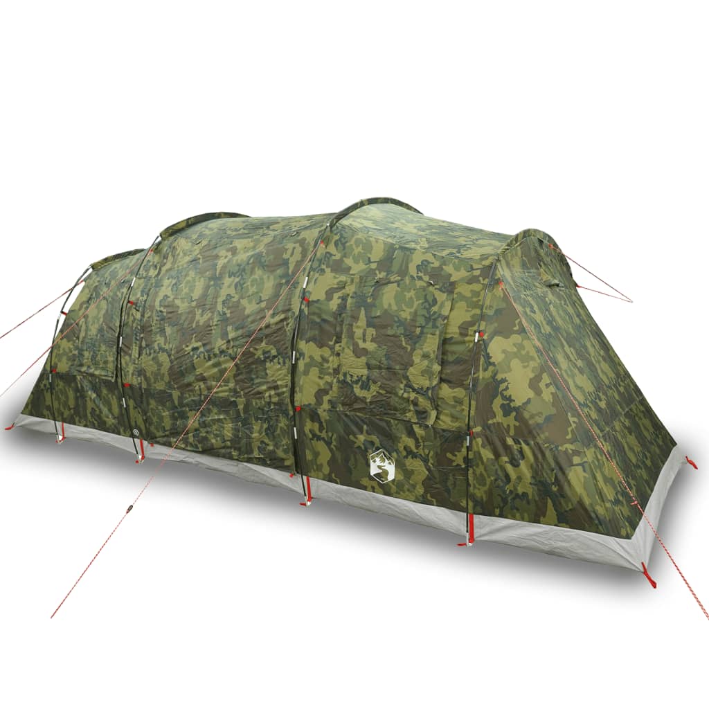 vidaXL Tienda campaña familiar túnel 6 personas impermeable Color Camuflaje,  Verde oliva,  Azul y mas