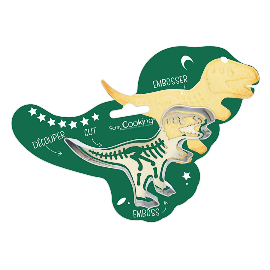 Glotomania Cortador de Galletas Scrapcooking Dinosaurio - Acero Inoxidable