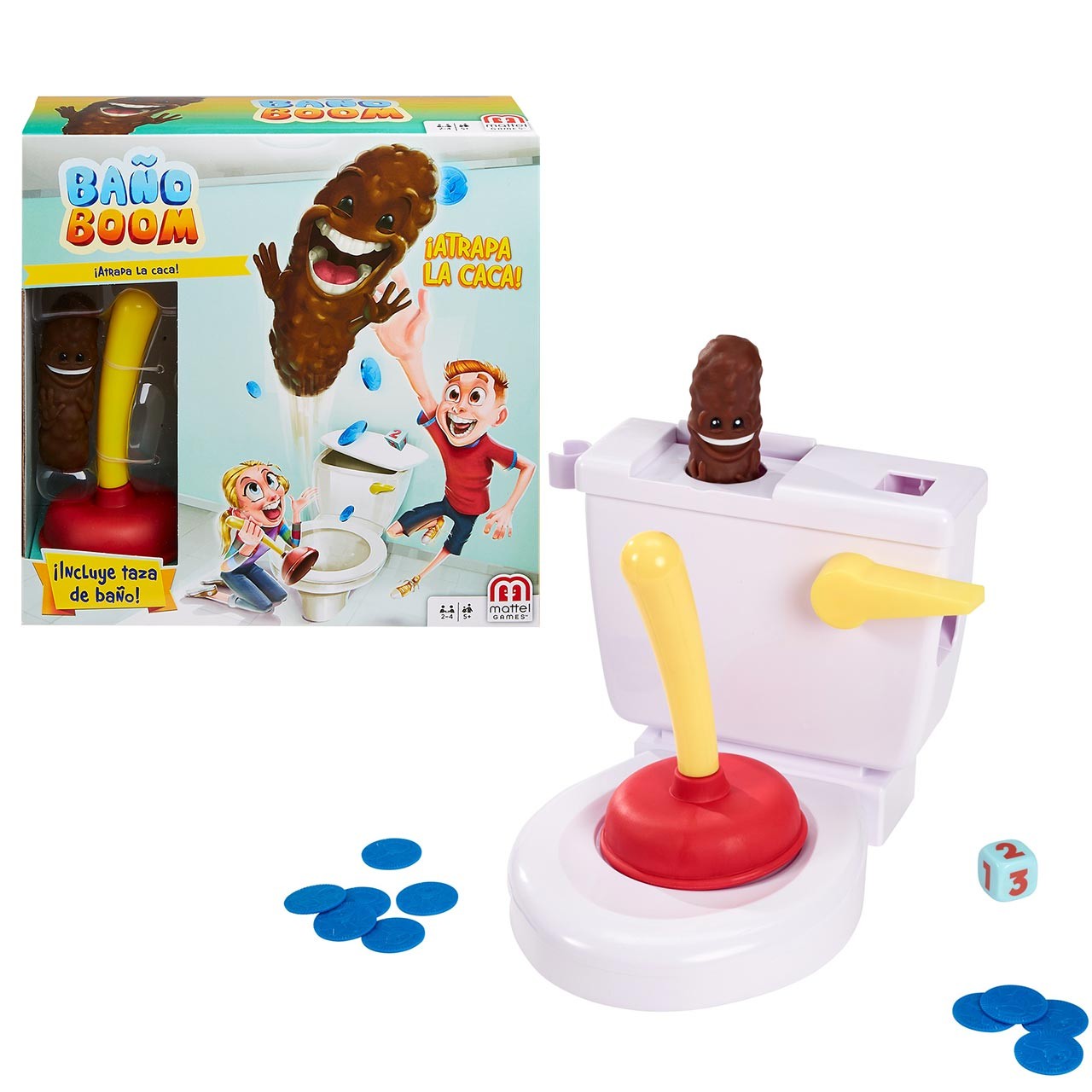 Inodoro Juego De Mesa BaÃ±o Boom Baño Boom Atrapa La Caca Al MEJOr