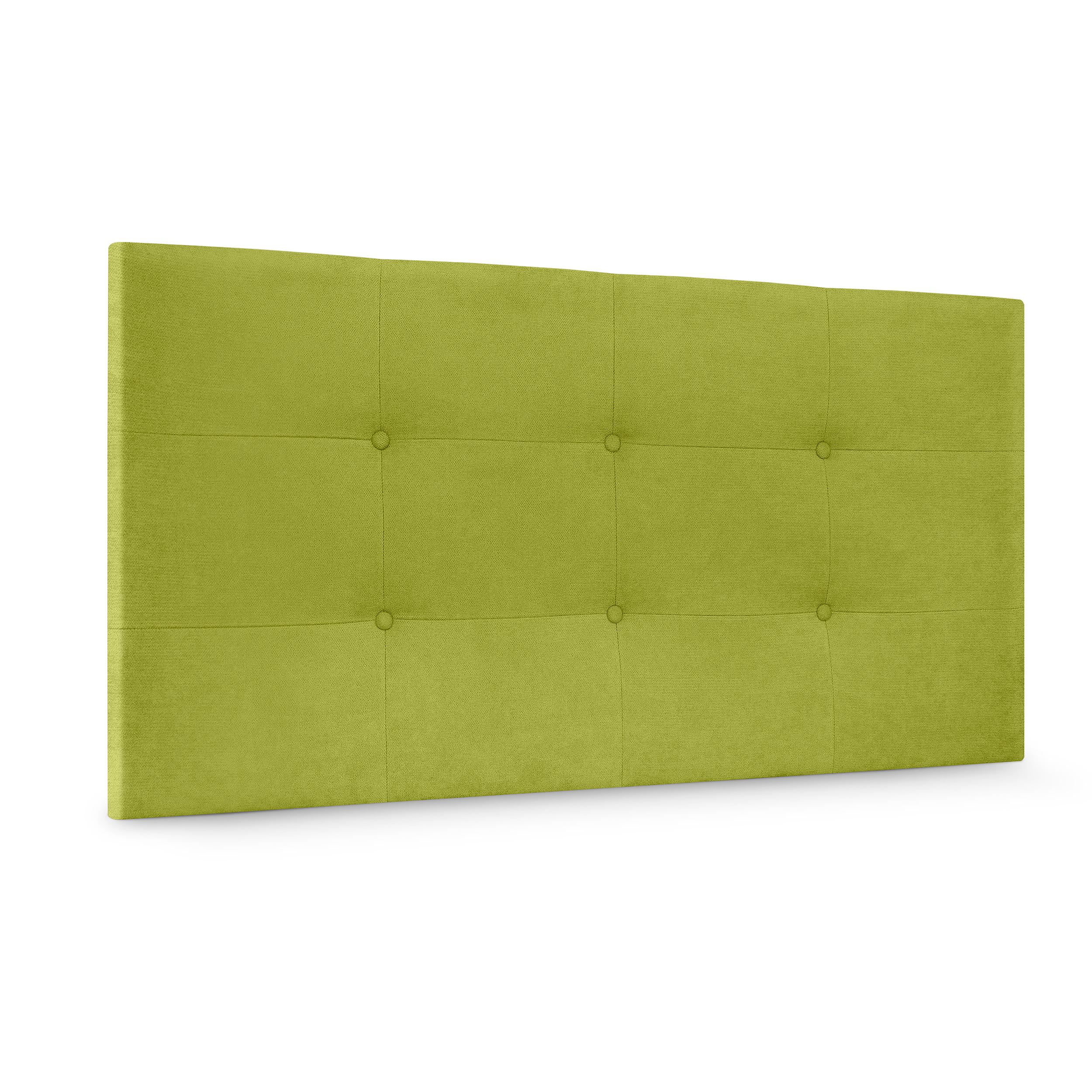 DHOME Cabecero Capitone Tapizado Polipiel o Tela Acualine con 8cm de Grosor Cabezales de Cama Acolchado Capitoné Cabeceros de Cama (Pistacho Tela)