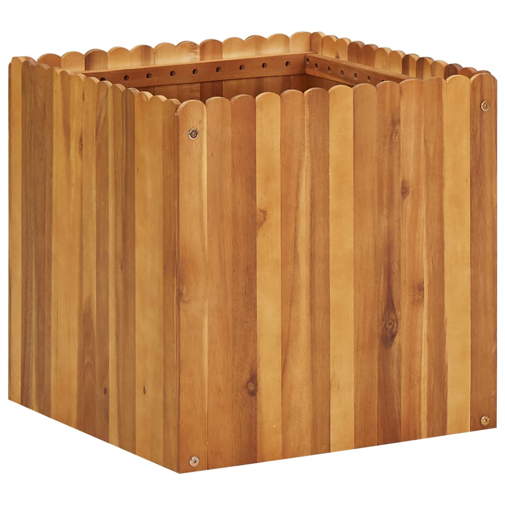vidaXL Arriate elevado de madera maciza de acacia Dimensiones 50 x 30 x 25 cm,  100 x 30 x 25 cm,  150 x 30 x 25 cm y mas