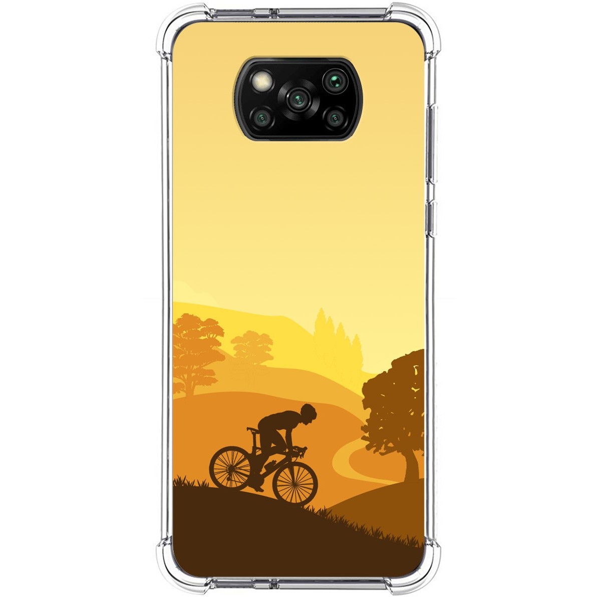 Tumundosmartphone Funda Silicona Antigolpes para Xiaomi POCO X3 NFC / X3 Pro diseño Ciclista Dibujos