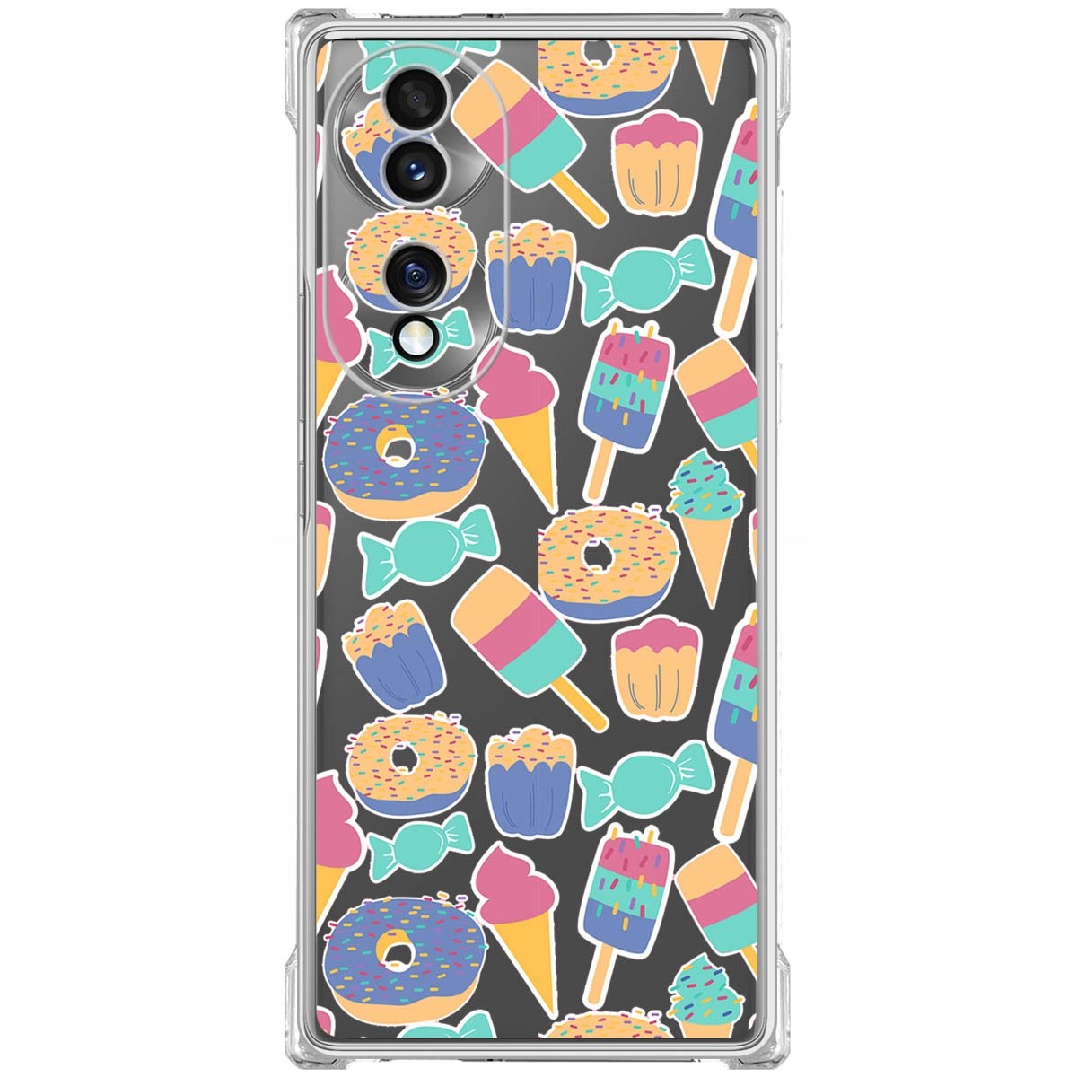 Funda Silicona Antigolpes para Huawei Honor 70 5G diseño Dulces 02 Dibujos