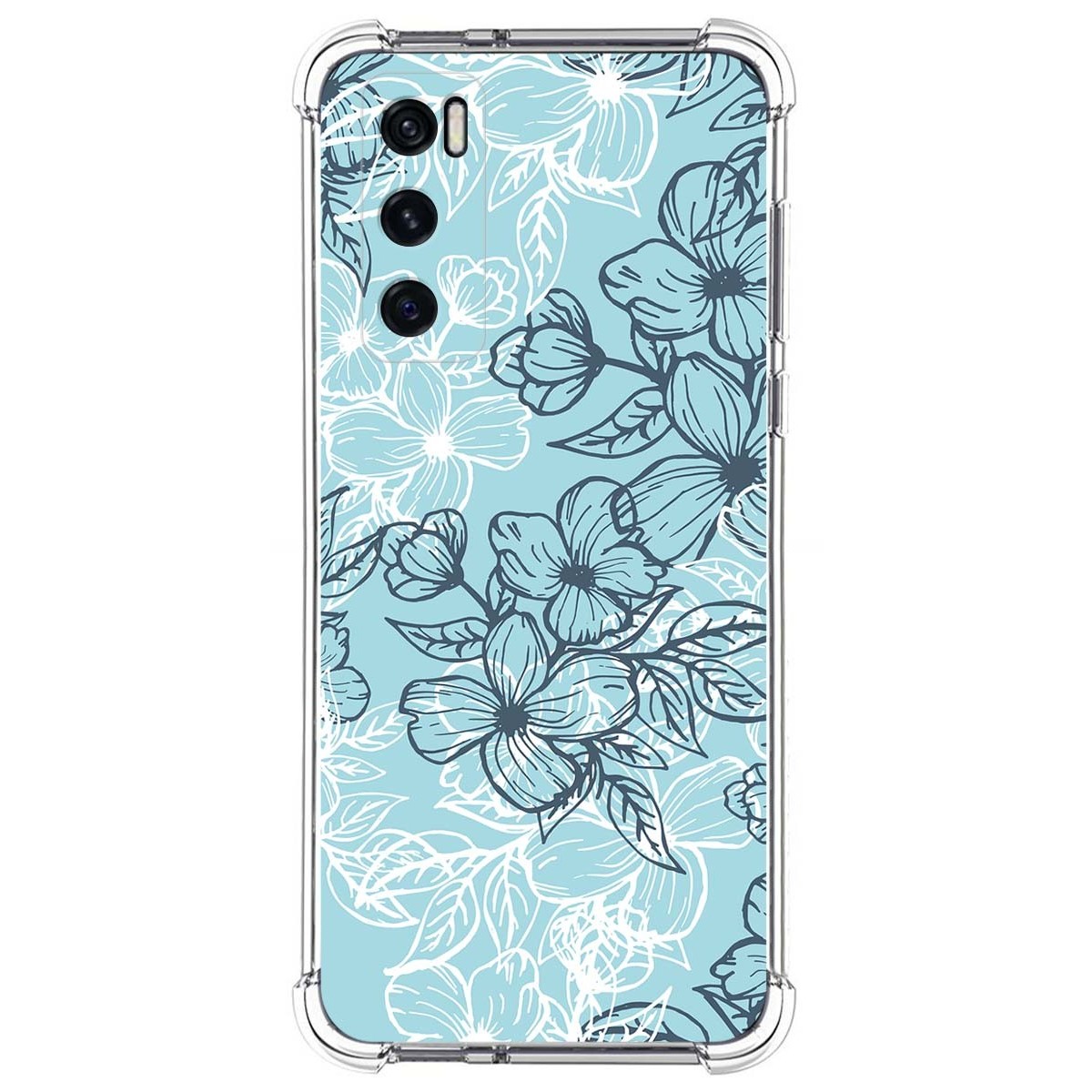 Funda Silicona Antigolpes para Vivo Y70 diseño Flores 03 Dibujos