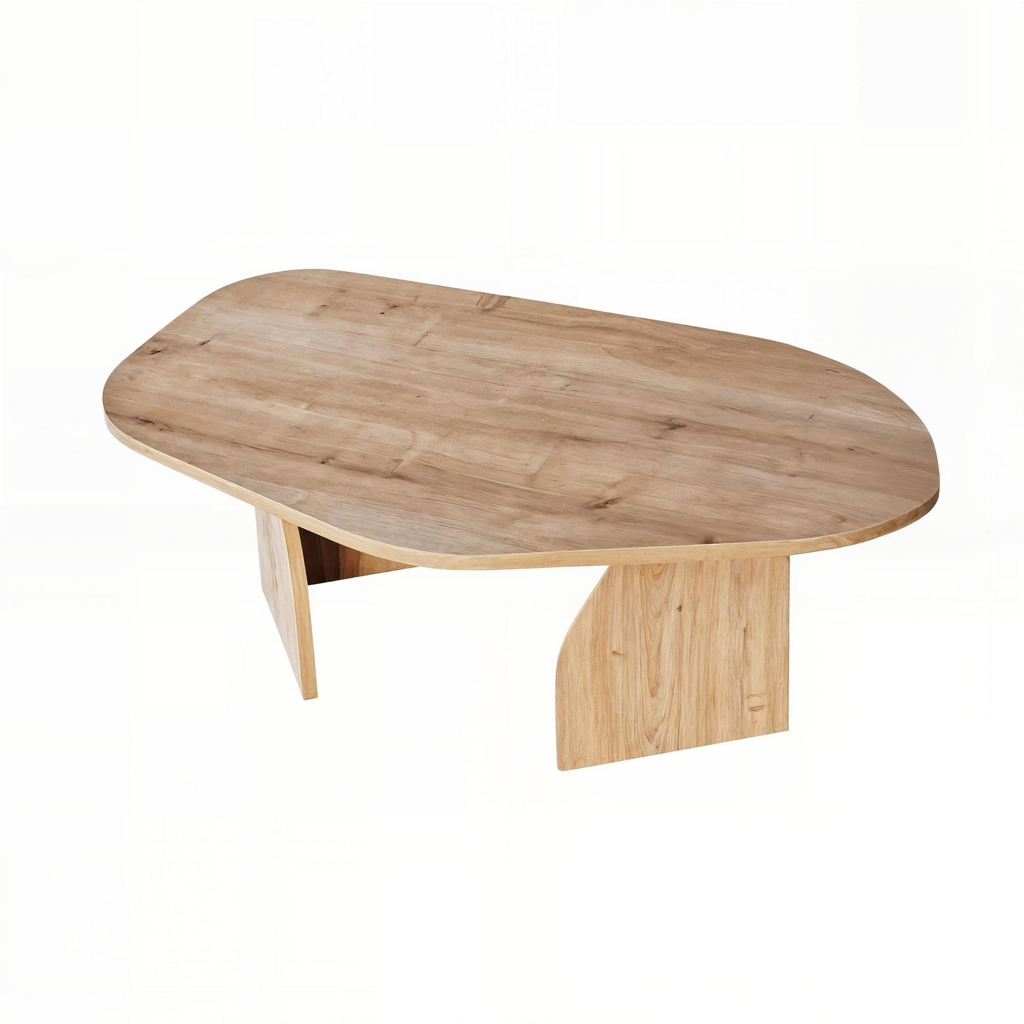 Habitat y Jardin - Mesa baja de madera "Rock" 100 x 60 x 35 cm - Roble zafiro