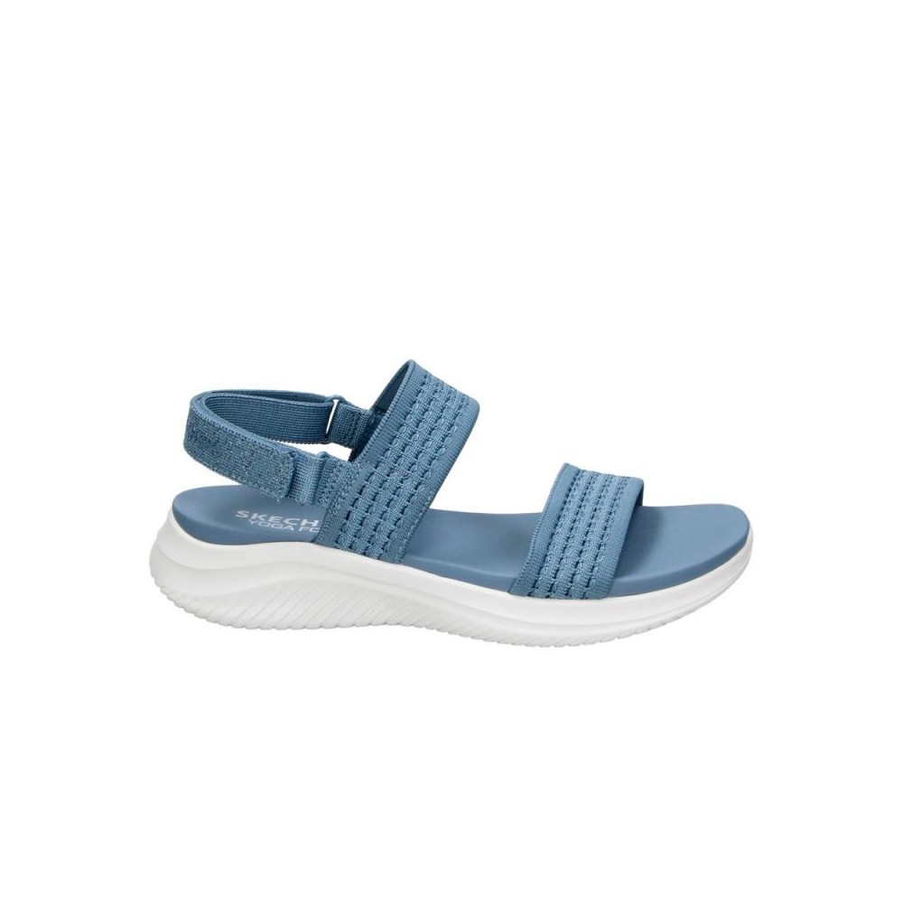 Sandalias Planas Mujer Skechers Ultra Flex 3.0 All About U Celeste