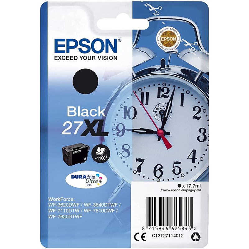 TINTA Epson C13T27114012 Nº 27XL NEGRO
