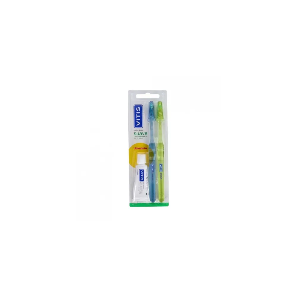 Pack Vitis Cepillo Duplo Suave+Blanq 15ML