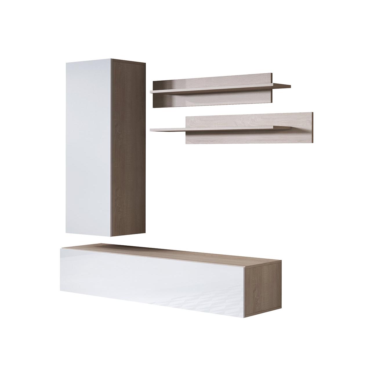 MB Muebles Bonitos - Conjunto Mueble de Salón, Ancho 160cm, Más Colores, Mueble TV, Modelo Luke 4