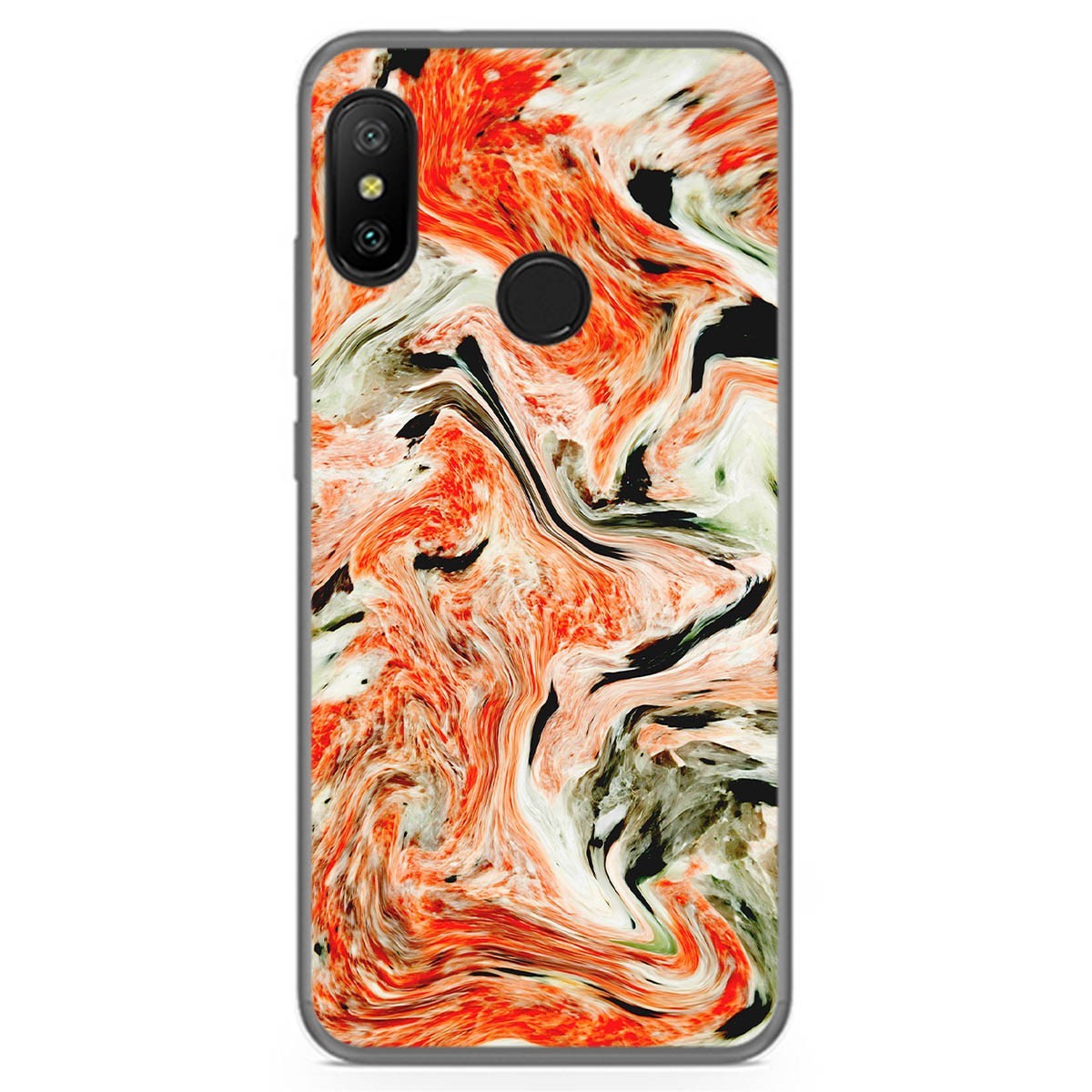Tumundosmartphone Funda Gel Tpu para Xiaomi Redmi 6 Pro / Mi A2 Lite diseño Mármol 12 Dibujos