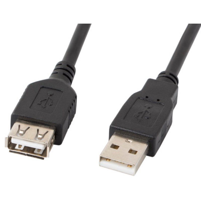 Cable alargador usb lanberg ca-usbe-10cc-0030-bk - conectores a-macho a-hembra - negro - 3 metros