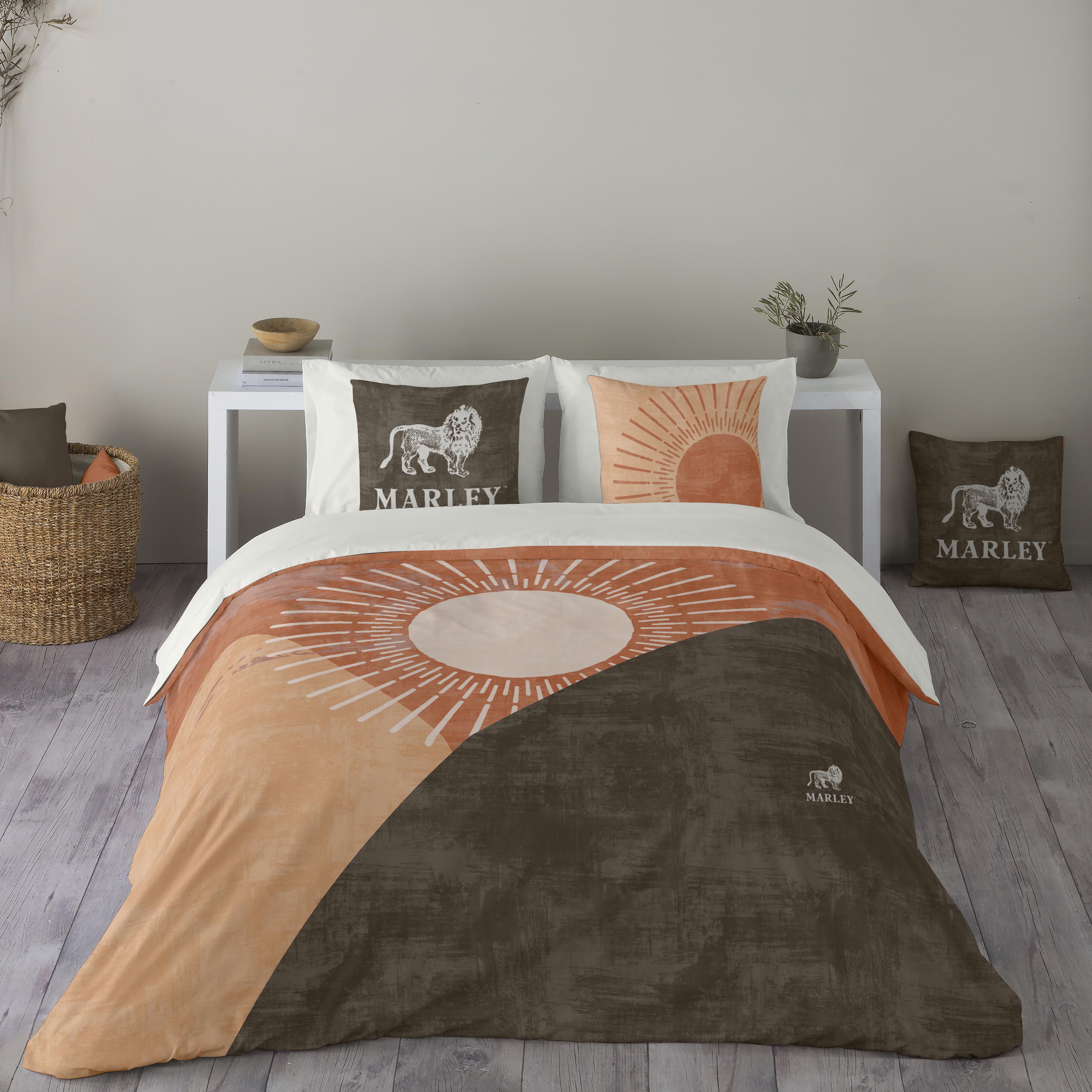 MARLEY -Funda Nórdica Estampada - Algodón Extra Suave - Fabricado en España - Incluye Funda Nórdica + 1 o 2 Fundas de Almohada - SILOAH BOB MARLEY