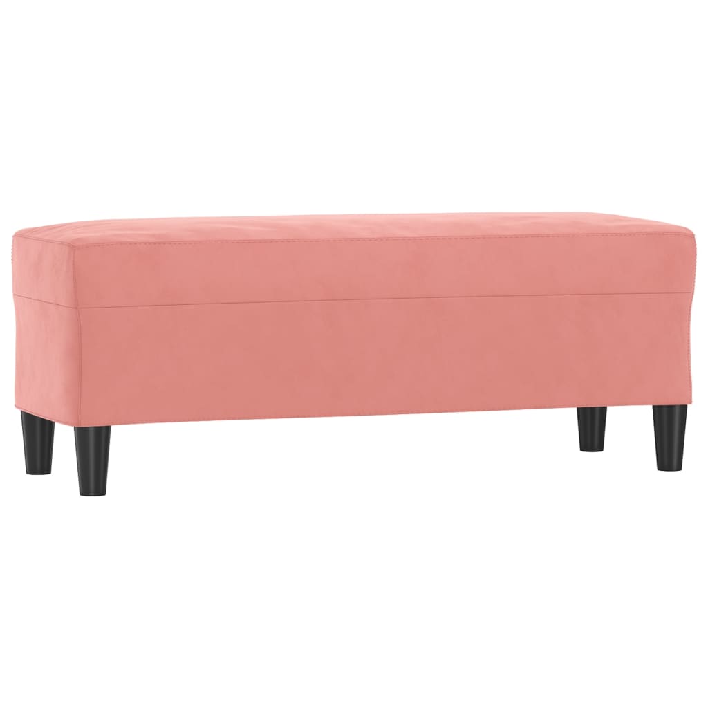 vidaXL Banco de terciopelo 100x35x41 cm en color Rosa/Azul/Negro y más