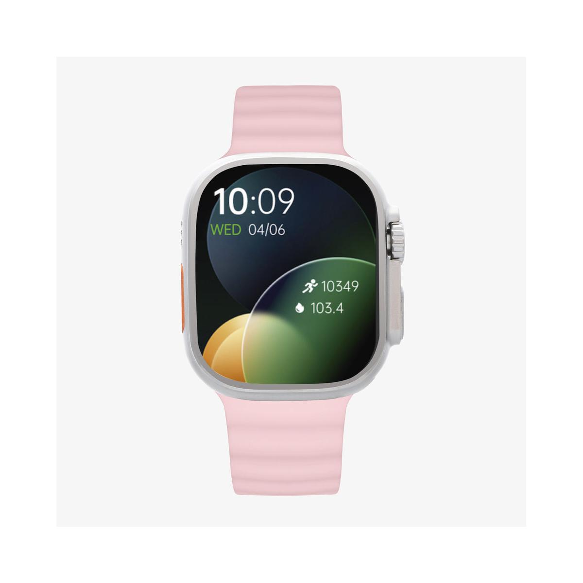 Smarts By Radiant Reloj Inteligente Smartwatch Hollywood Sili Rosa 40,00 Mm Pulsera De Silicona Rosa Con Cierre De Hebilla Normal Control De Ritmo Cardiaco, Sueño Y Modos Deportivos Compatible Con Android, Ios