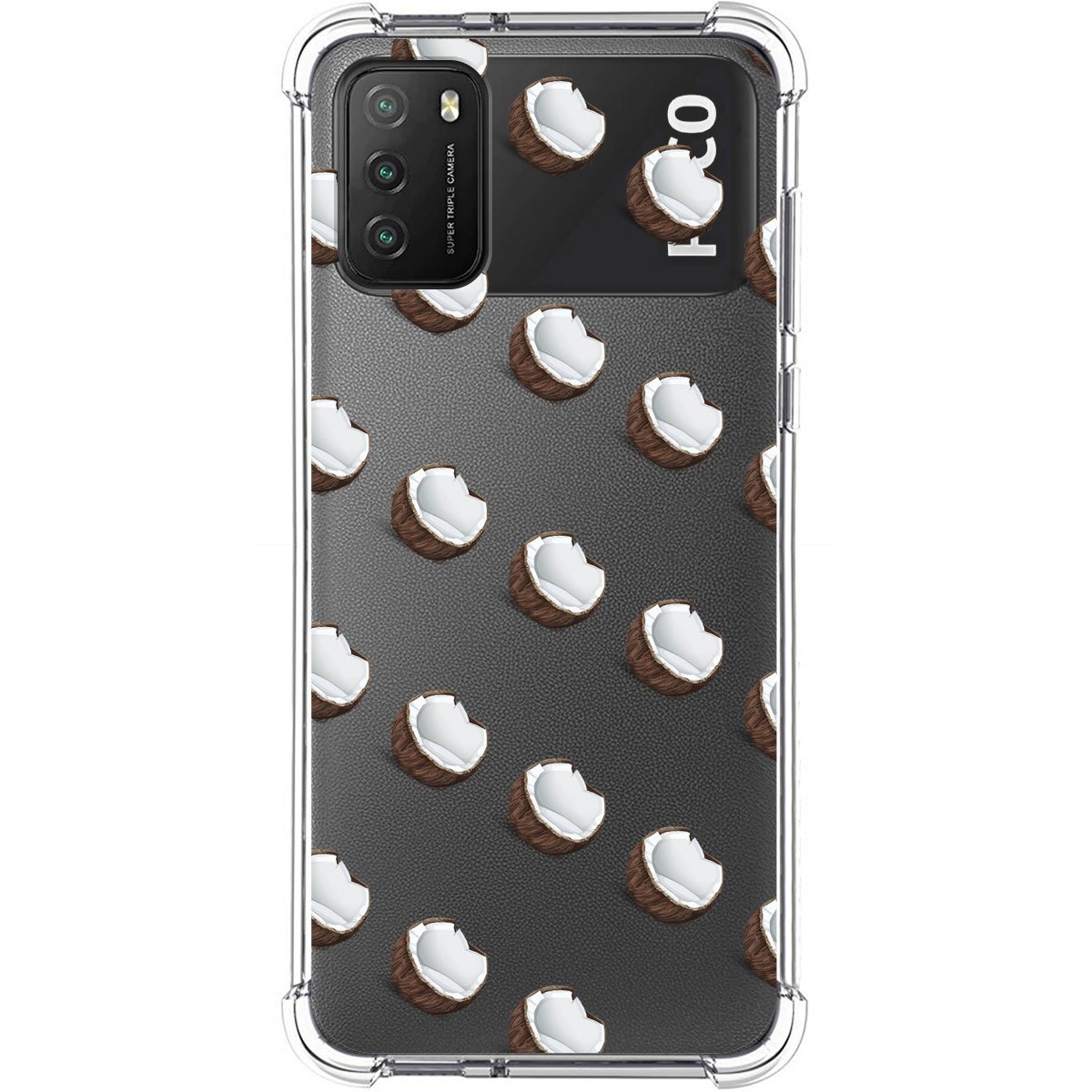 Tumundosmartphone Funda Silicona Antigolpes para Xiaomi POCO M3 / Redmi 9T diseño Cocos Dibujos
