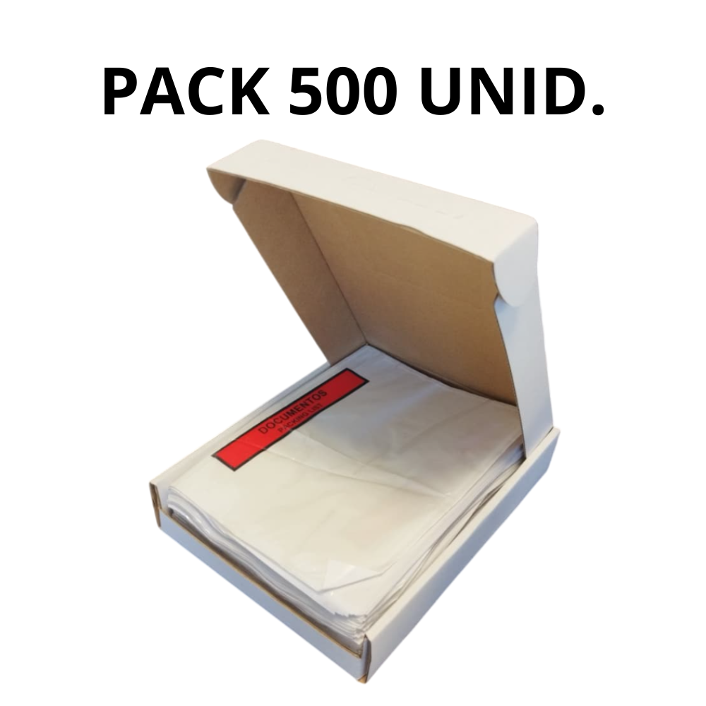 Plasacar S.L.- Pack de Sobres Portadocumentos - Sobre para Albaranes Formato 180x240 mm lotes de 250, 500 o 1000 unid. - Sobre Adhesivo Portadocumentos - Packing List Impermeables para Facturas, Tarjetas de Embarque etc. - Material de Oficina