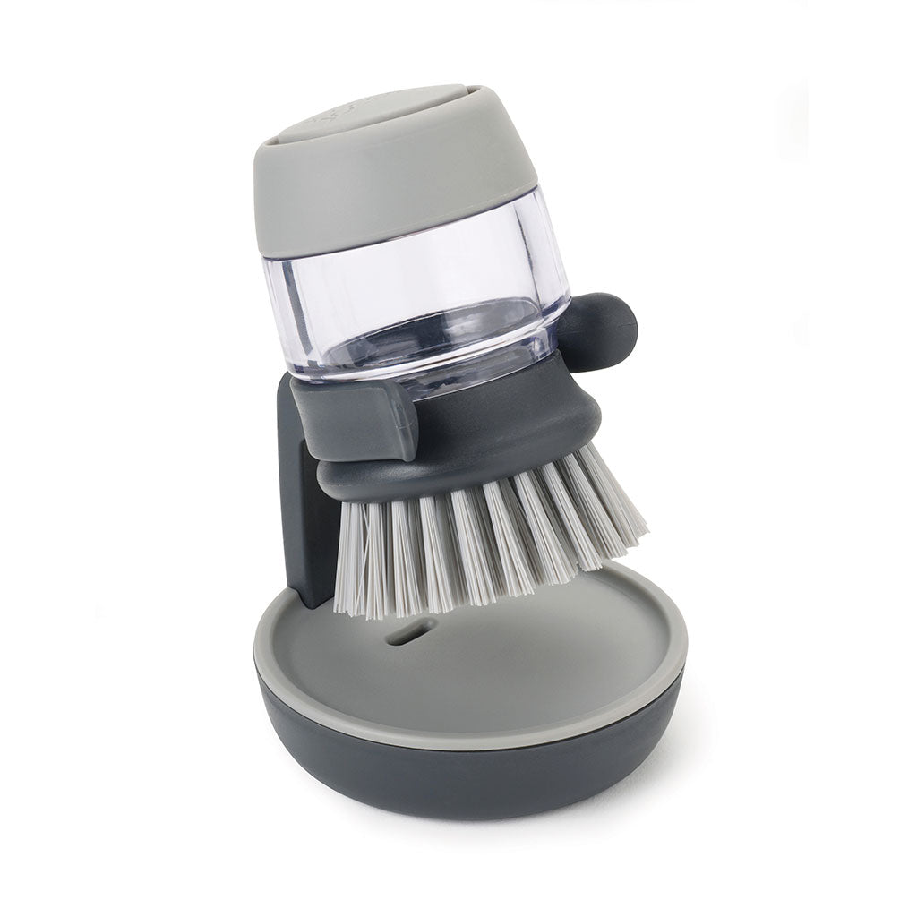 Juego de Dispensador de Jabón y Cepillo Palm Scrub de Joseph Joseph para Cocina, Compacto y con Soporte de Secado