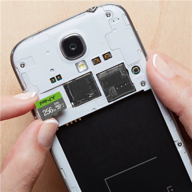 PNY - Tarjeta de memoria microSDXC 256 GB P-SDU256V11100EL-GE Clase 10 para smartphone, tablet y dron con resistencia a agua y golpes