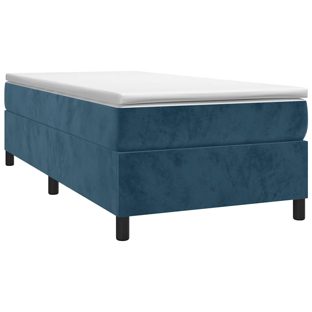 vidaXL Estructura de cama con somier terciopelo azul oscuro 80x200 cm