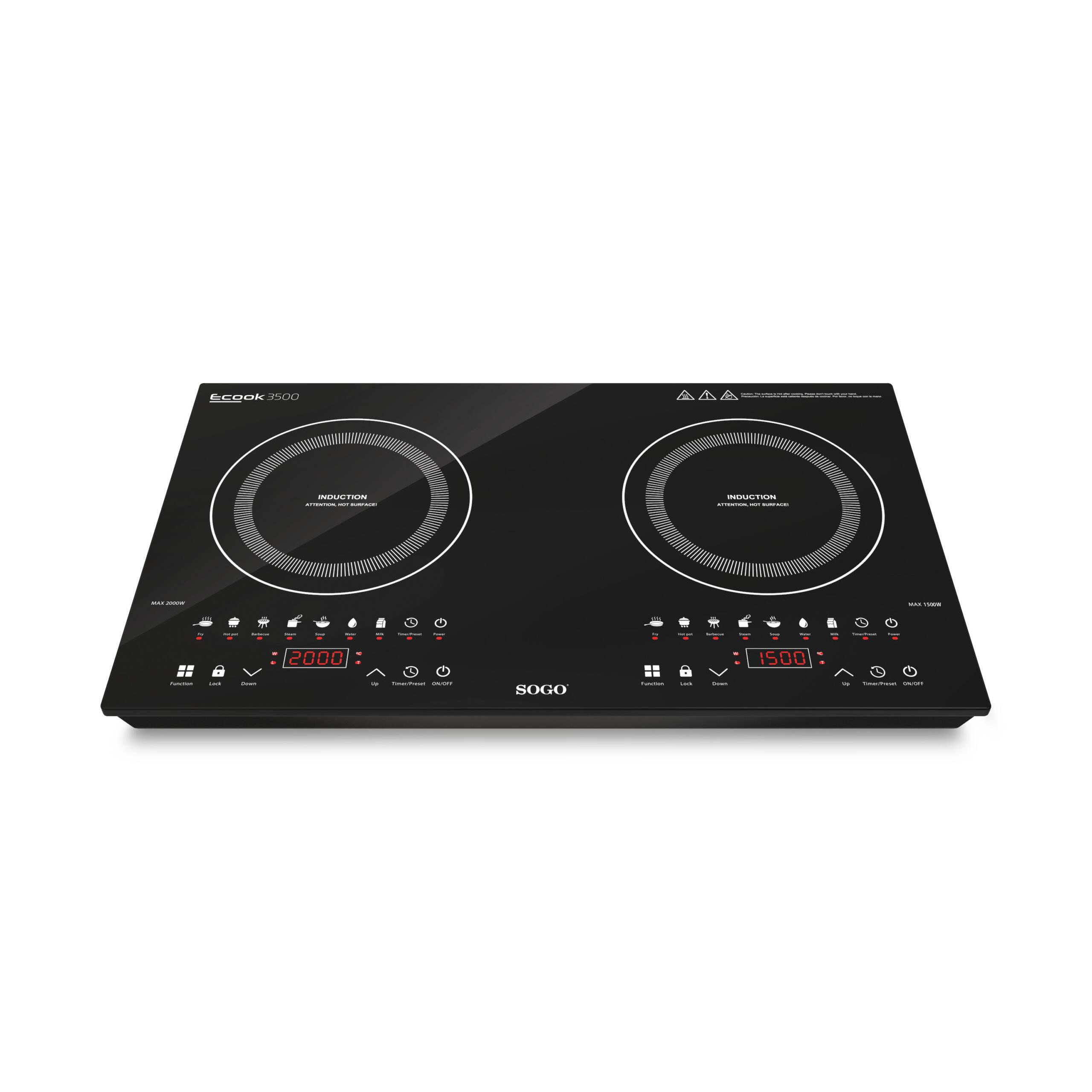 Cocina Sogo de inducción doble de alta potencia ECOOK 3500