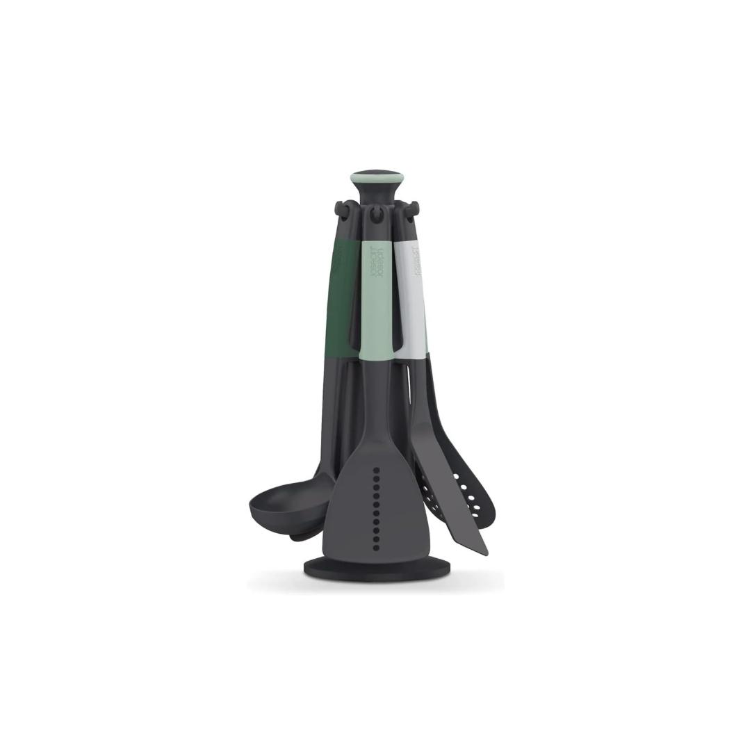 Juego de utensilios verdes Joseph Joseph Elevate 6 piezas, ergonómicos, tecnología Elevate para higiene.