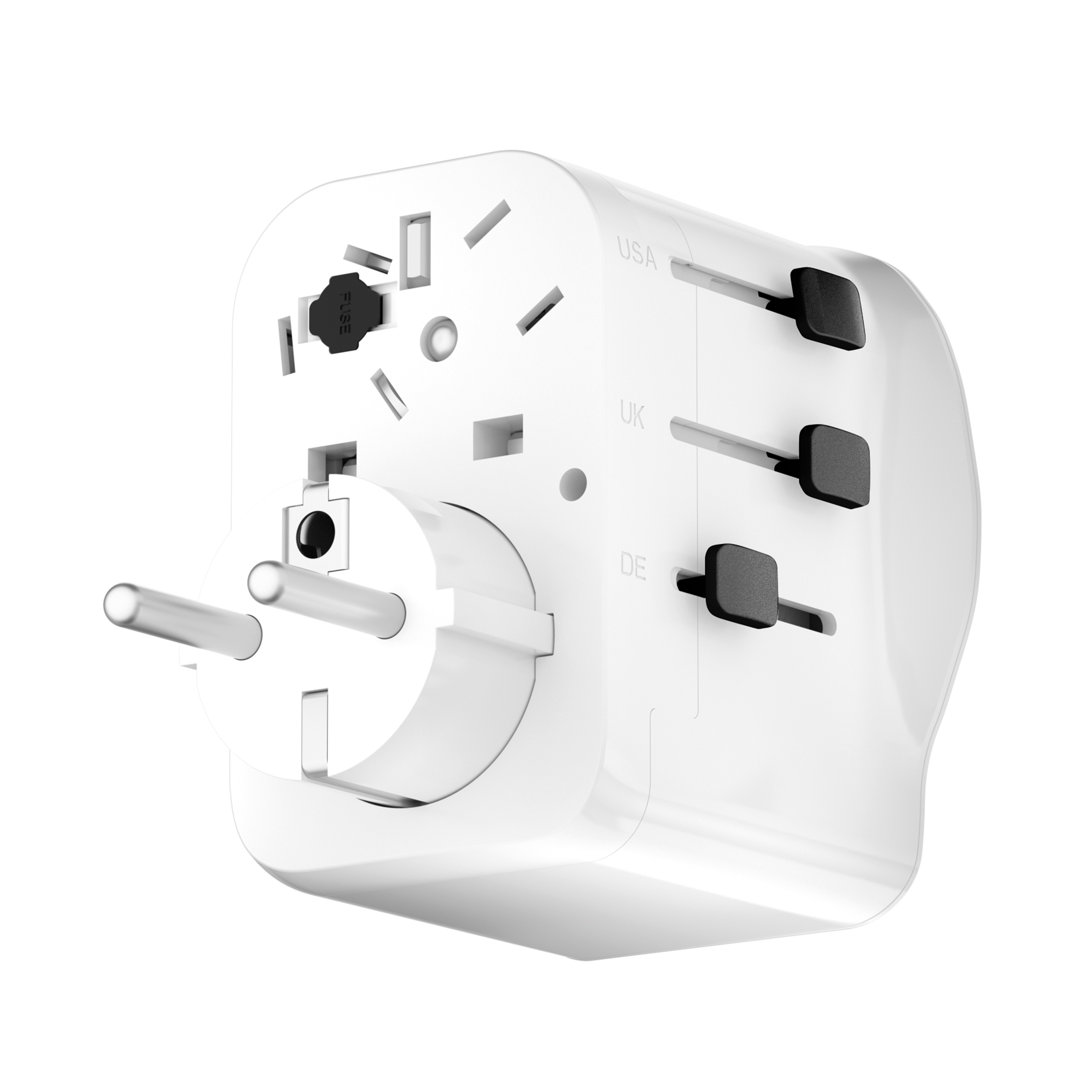 Muvit for change adaptador universal de viaje 2 usb-c pd45w + 1 usb-a blanco