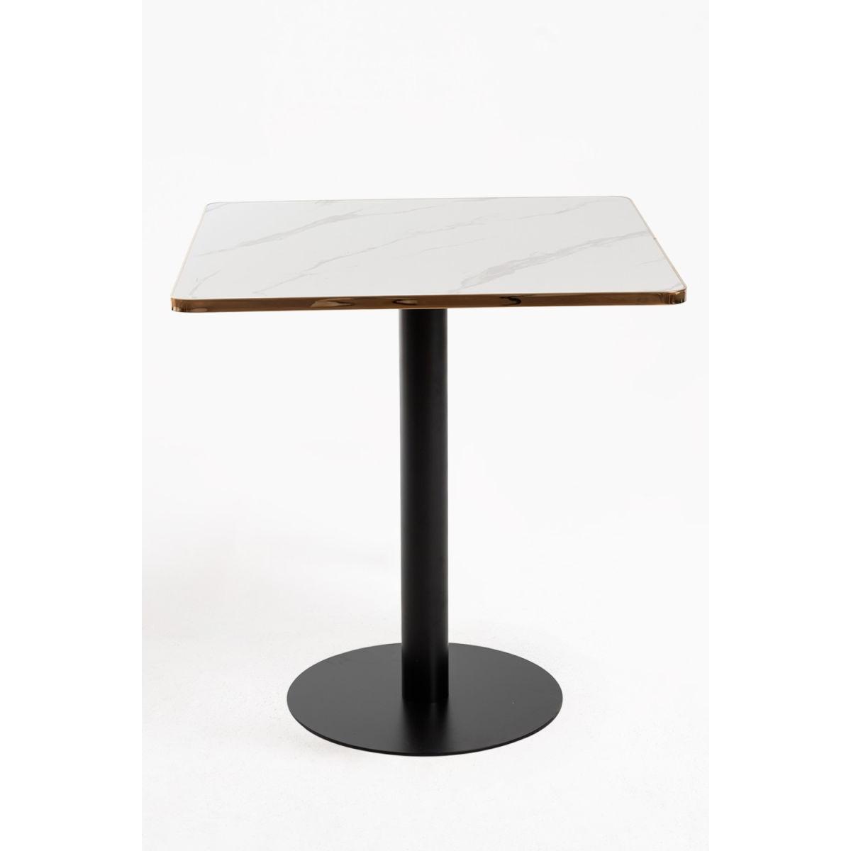Regalos Miguel - Mesas Bar - Mesa Firro Cuadrada 70cm Negra - Blanco