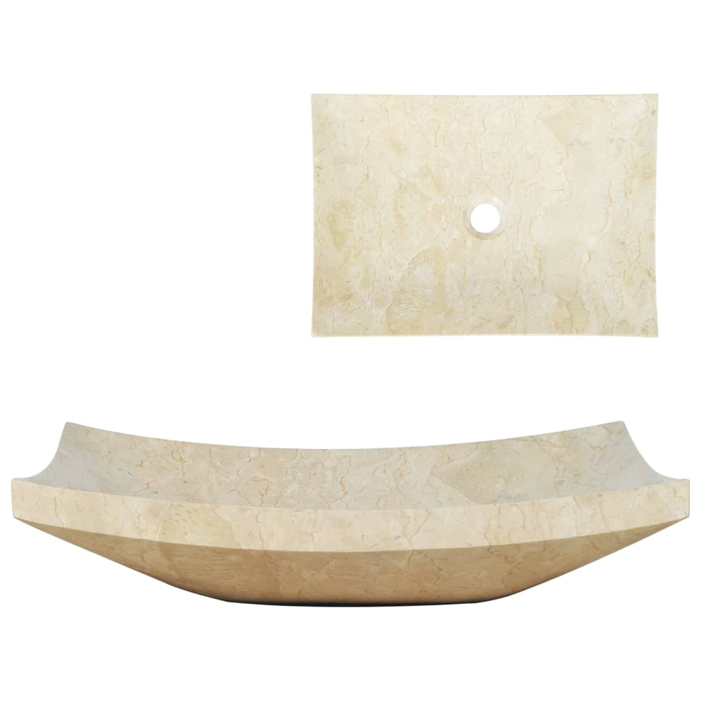 vidaXL Lavabo Mármol Piedra Natural Mobiliario Baño Lavabos Grifos Color Negro,  Crema, y mas