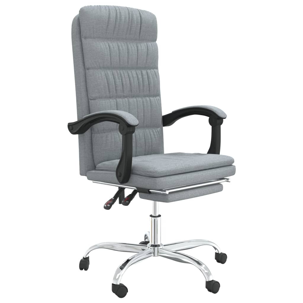 vidaXL Silla de oficina reclinable de tela Multicolor