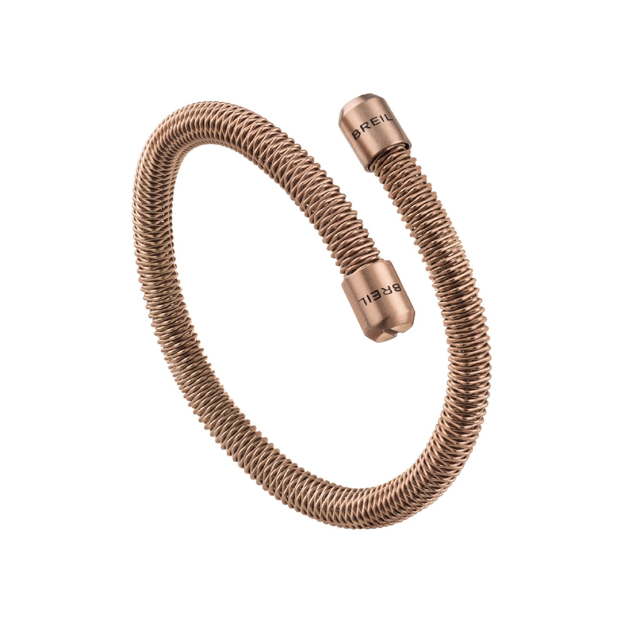 BREIL Joyería NEW SNAKE Hombres Brazaletes Acero IP Rosa, Tamaño 22 Sin Piedras