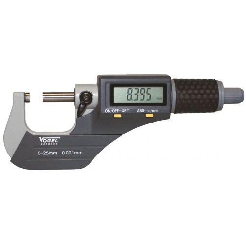 Micrómetro electrónico digital din 863, ip40, capacidad 0:25 mm