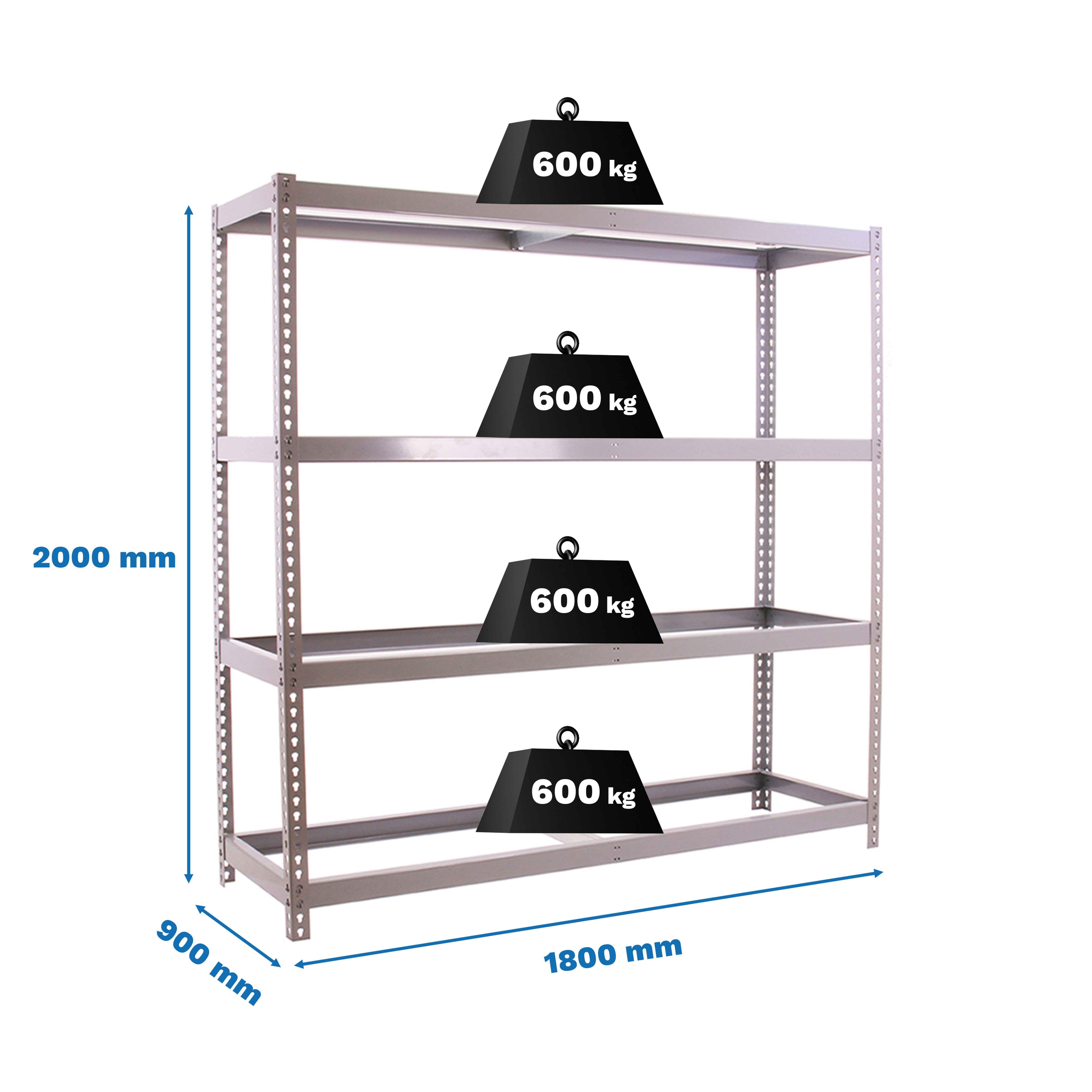 Estantería SIMONRACK Simonforte 1809-4 galva