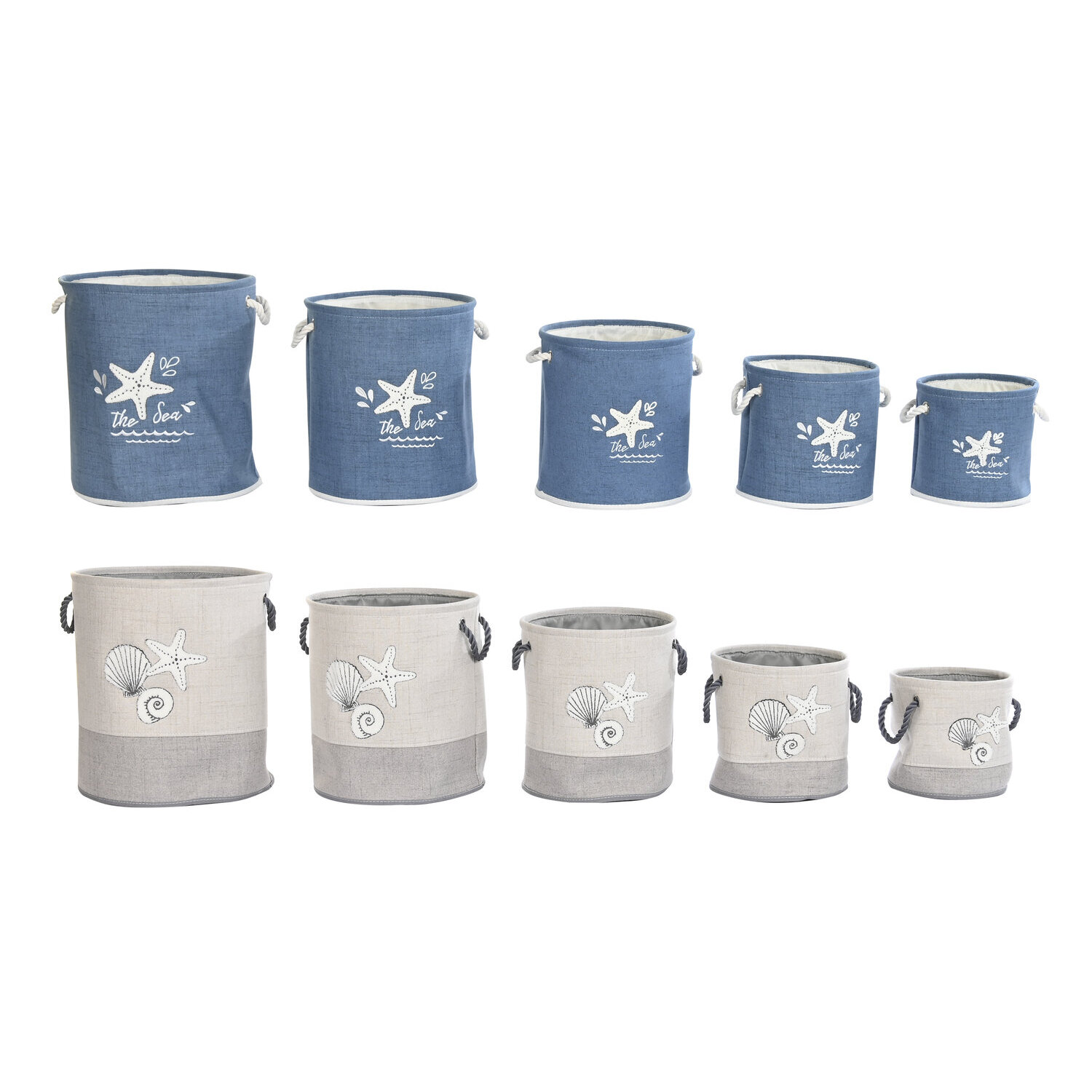 Cesta ropa set 5 poliester 40x40x45,5 2 surt. , La mejor decoración para tu hogar.
