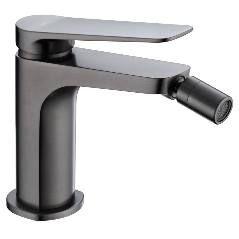 Imex pisa BDN047-2BGM Nápoles grifo monomando sobre re para bidé de latón con acabado negro metalizado