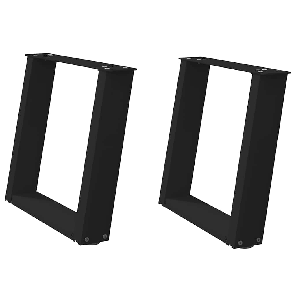 vidaXL Patas para mesa de centro en forma de U (2 unidades) 50 x (42-43) cm, acero