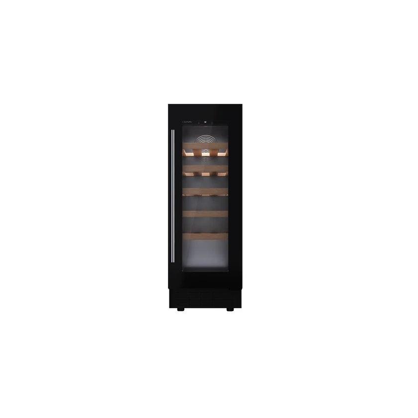 TEKA - Vinoteca integrable RVU 10020 de 20 botellas con 5 estantes, clase energética F, cristal negro y control preciso de temperatura para conservación óptima del vino