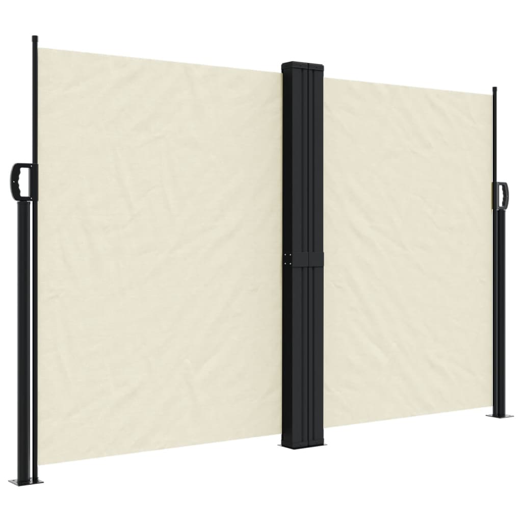 vidaXL Toldo lateral retráctil 160x600 cm Color Negro, Crema, Azul