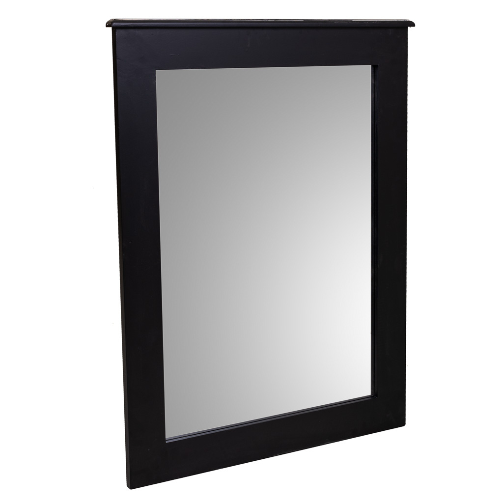 Wonderlust Deco - Espejo de madera negro 70x03x90 Negro 70x03x90h cm