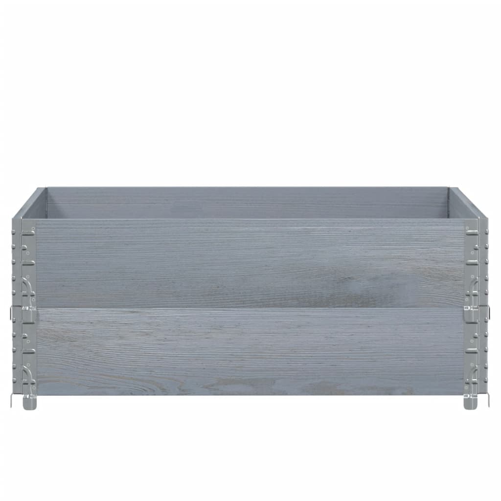 vidaXL Jardinera de madera maciza de pino 100x100 cm Color Marrón,  Negro,  Gris y mas