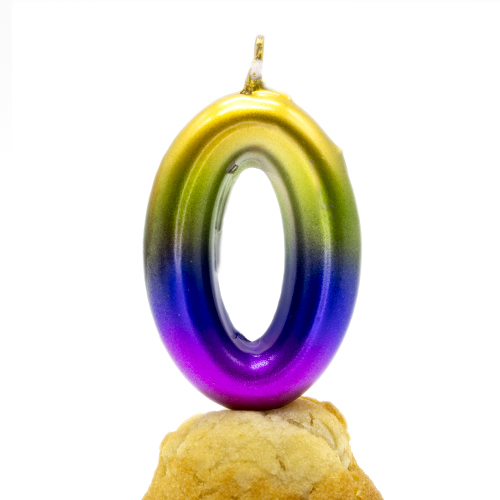 CABLEPELADO - Vela cumpleaños - celebracion - sin toxicos - sin humo - Numero de Tarta - fácil colocación - Número 0 - Multicolores