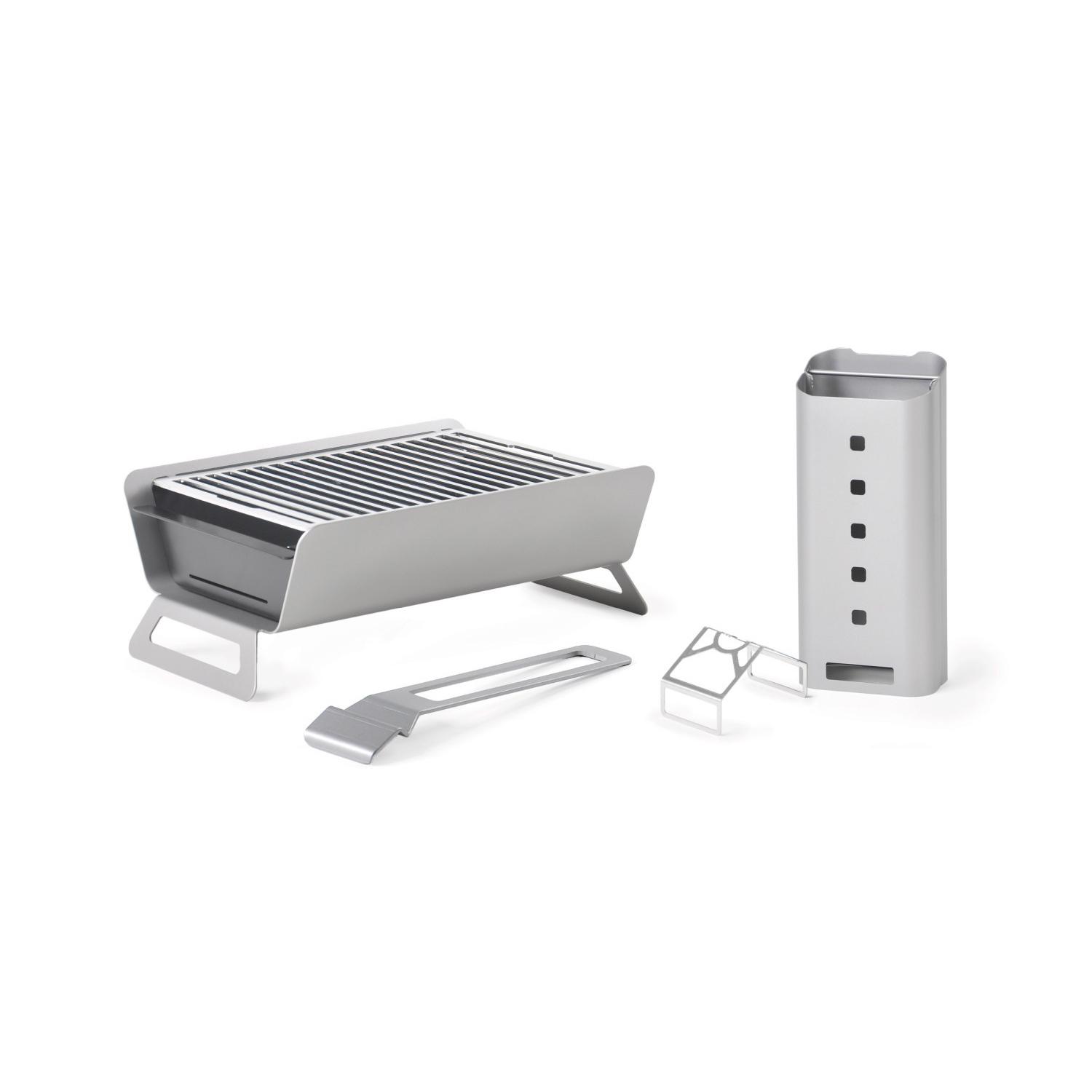 Pack Barbacoa de sobremesa CALIU + Chimenea de encendido. Todo lo que necesita para disfrutar de una barbacoa en su terraza.