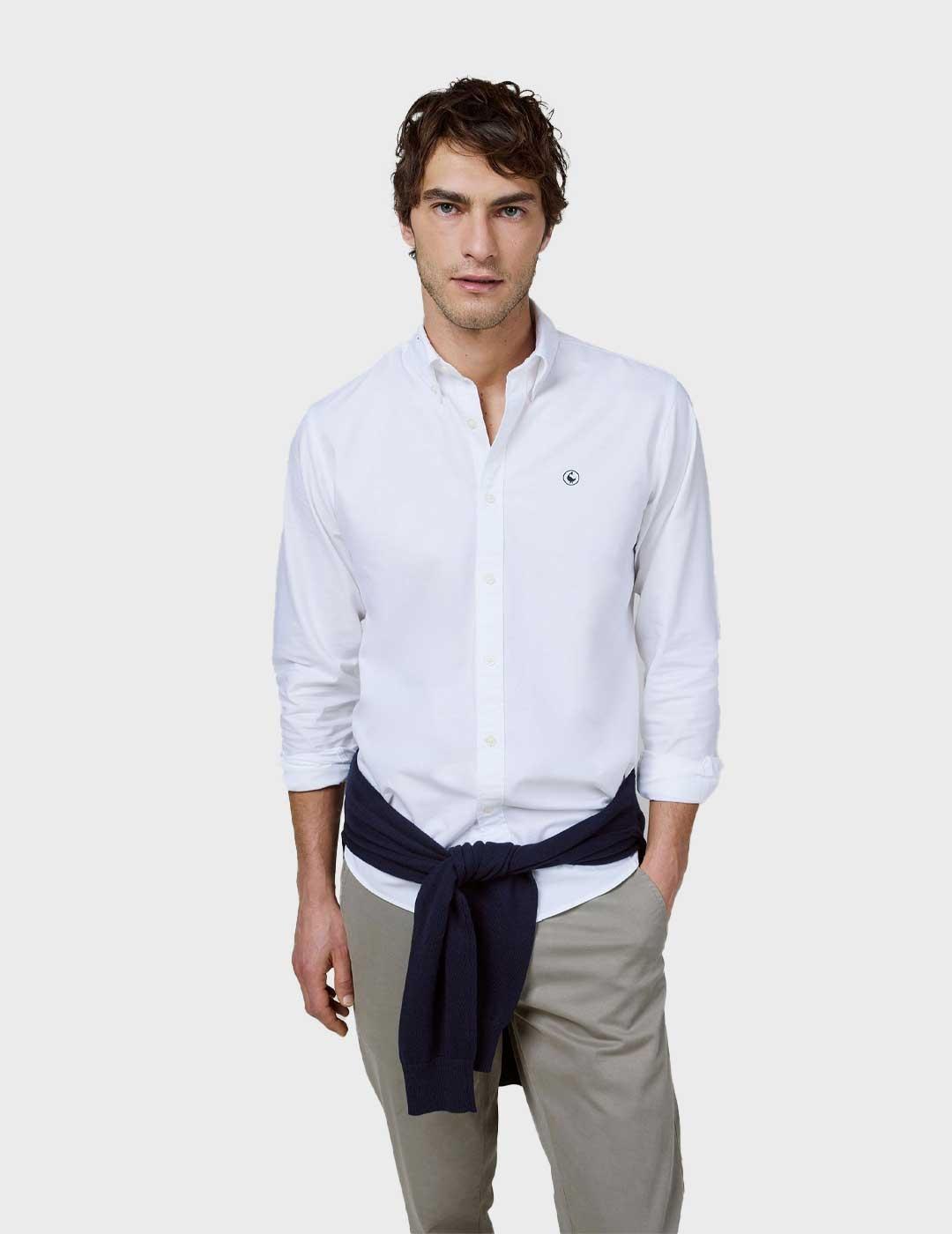 El Ganso Gartment Dyed camisa blanca para hombre