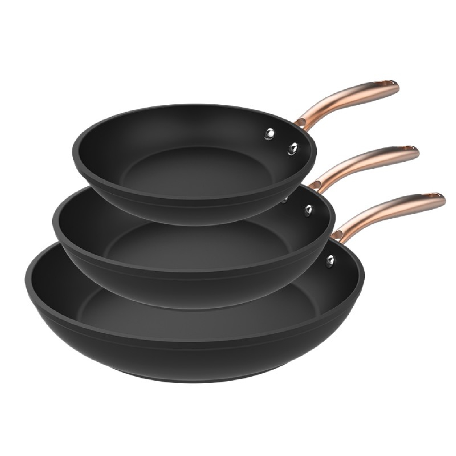 Cecotec Set de Sartenes Polka Fantasy 20-24-28 Bucket Golden. Diámetro 20-24-28 cm, Aluminio Forjado, Antiadherente
