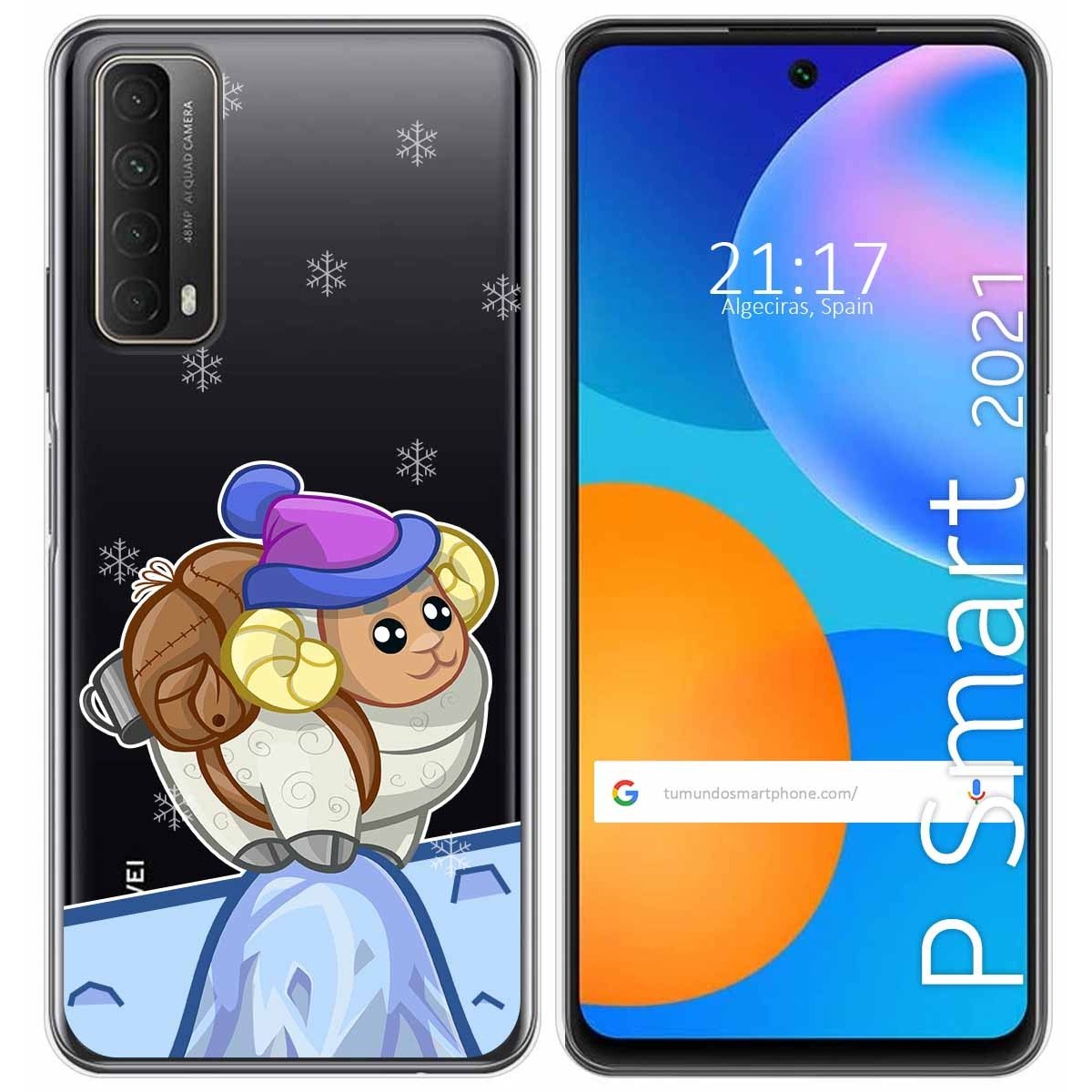 Tumundosmartphone Funda Gel Transparente para Huawei P Smart 2021 diseño Cabra Dibujos