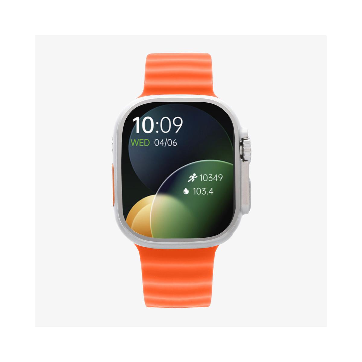 Smarts By Radiant Reloj Inteligente Smartwatch Hollywood Sili Naranja 40,00 Mm Pulsera De Silicona Naranja Con Cierre De Hebilla Normal Control De Ritmo Cardiaco, Sueño Y Modos Deportivos Compatible Con Android, Ios