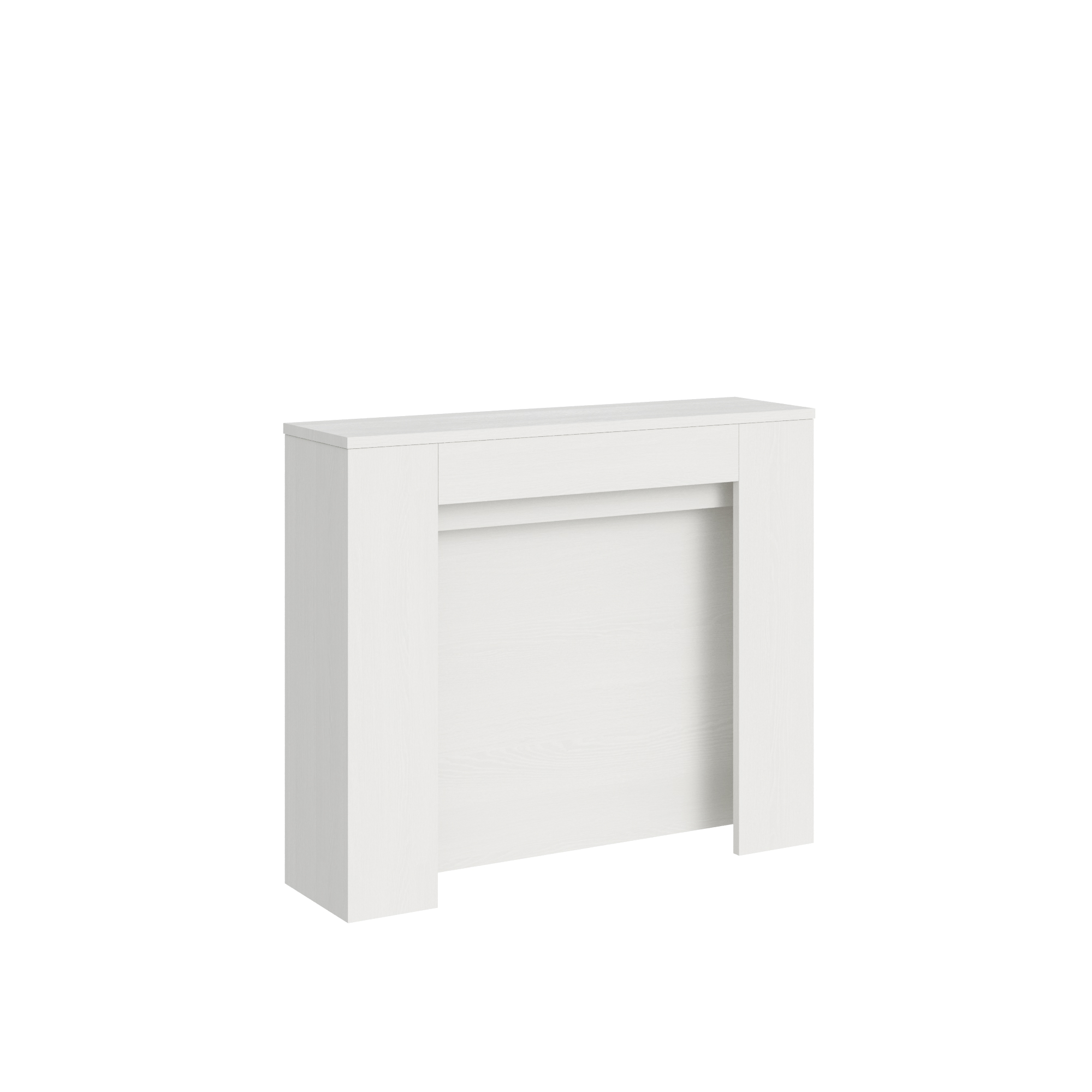 Consola extensible 90x25/211 cm Kiba Blanco Fresno - Itamoby