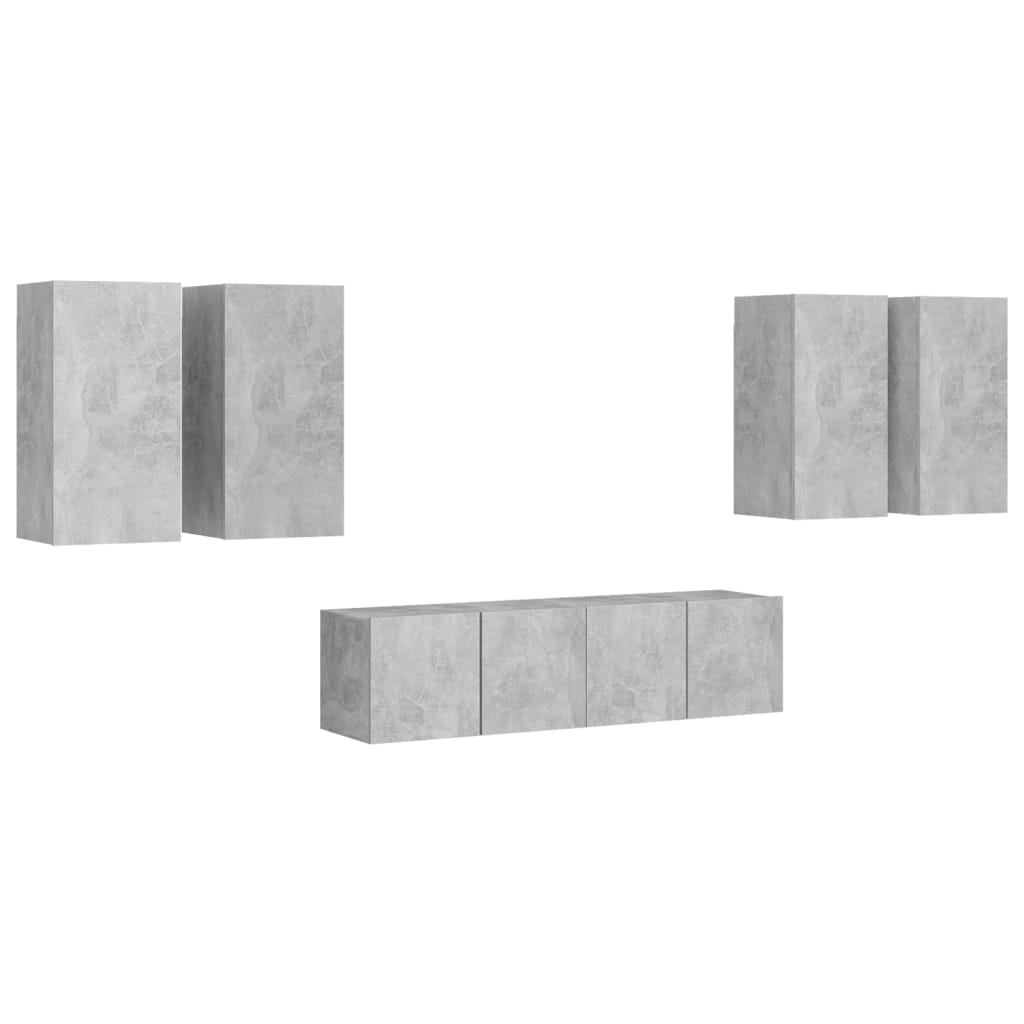 vidaXL Set de muebles de salón TV 6 piezas madera de ingeniería 30.5x30x60 cm, Mueble de Salon, Mueble TV, Mueble TV salon, Mesa de TV, Mueble tele