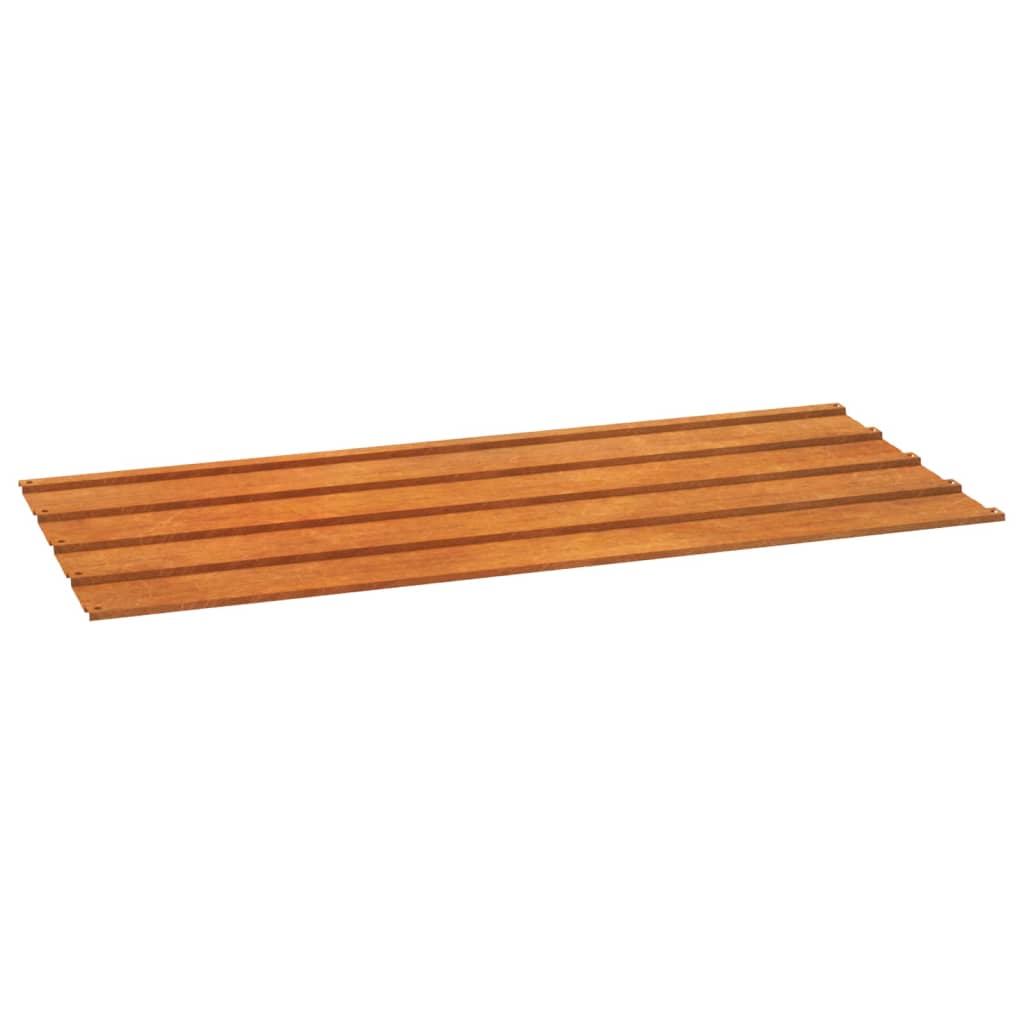 vidaXL Paneles de Tejado de Acero Corten Oxidado (12 unidades) Patio Techo Metal Dimensiones 80 x 44 cm, 100 x 44 cm