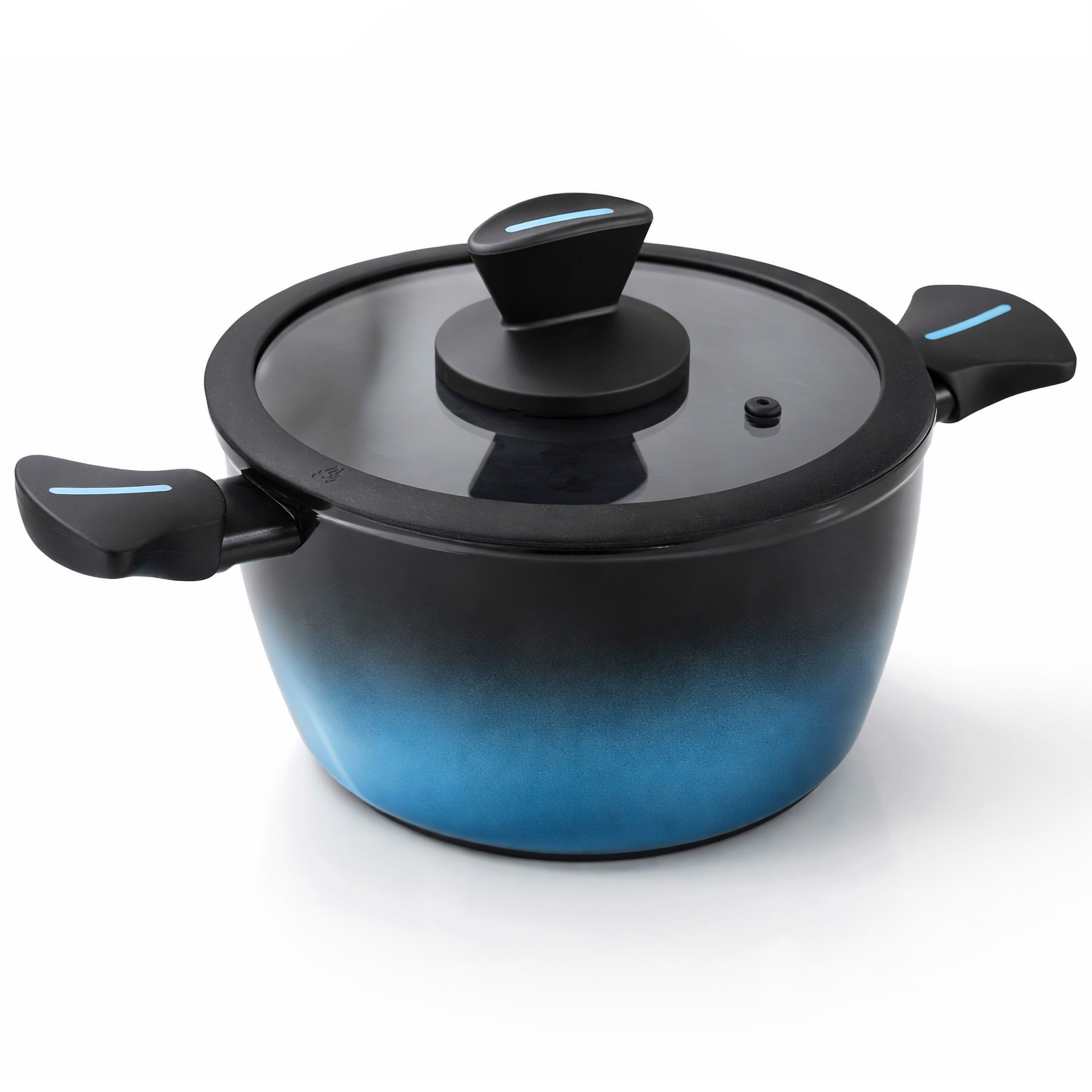 Briebe Mare Cacerola Inducción Acero Forjado 20cm Antiadherente sin PFOA, Todas Cocinas Fabricada en España, , Azul