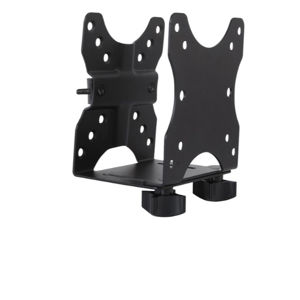 DIGITUS Soporte para montar ordenadores MiniPC detrás del monitor, VESA 75x75, 100x100, MAX. carga: 5 kg, negro (DA-90360)